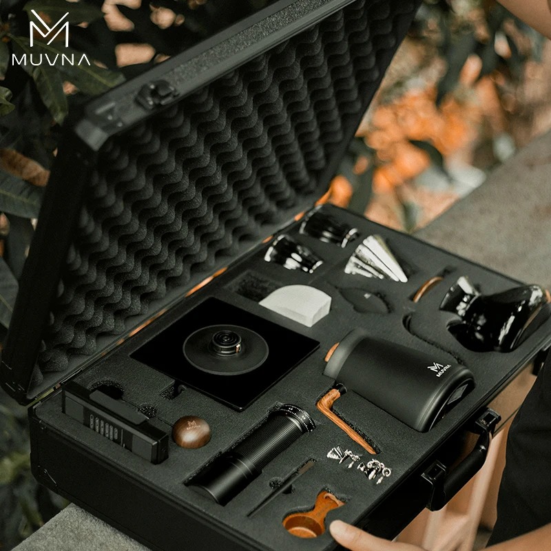 Travel Accessories Gift Set - MUVNA 13Pcs Portable Coffee Maker,Pour Over