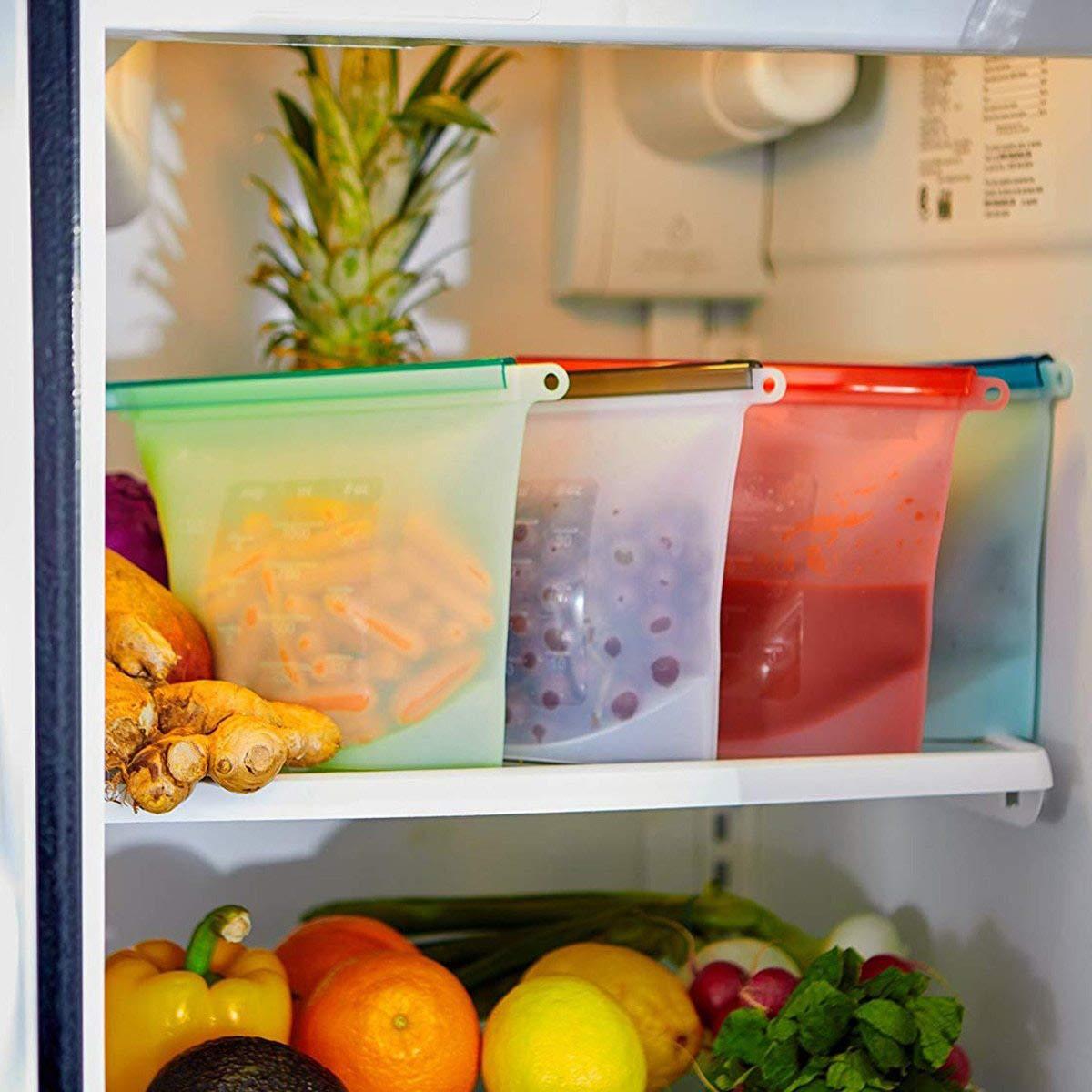 5pcs Silicone Food Storage Con - Reusable Zip Bag review and price