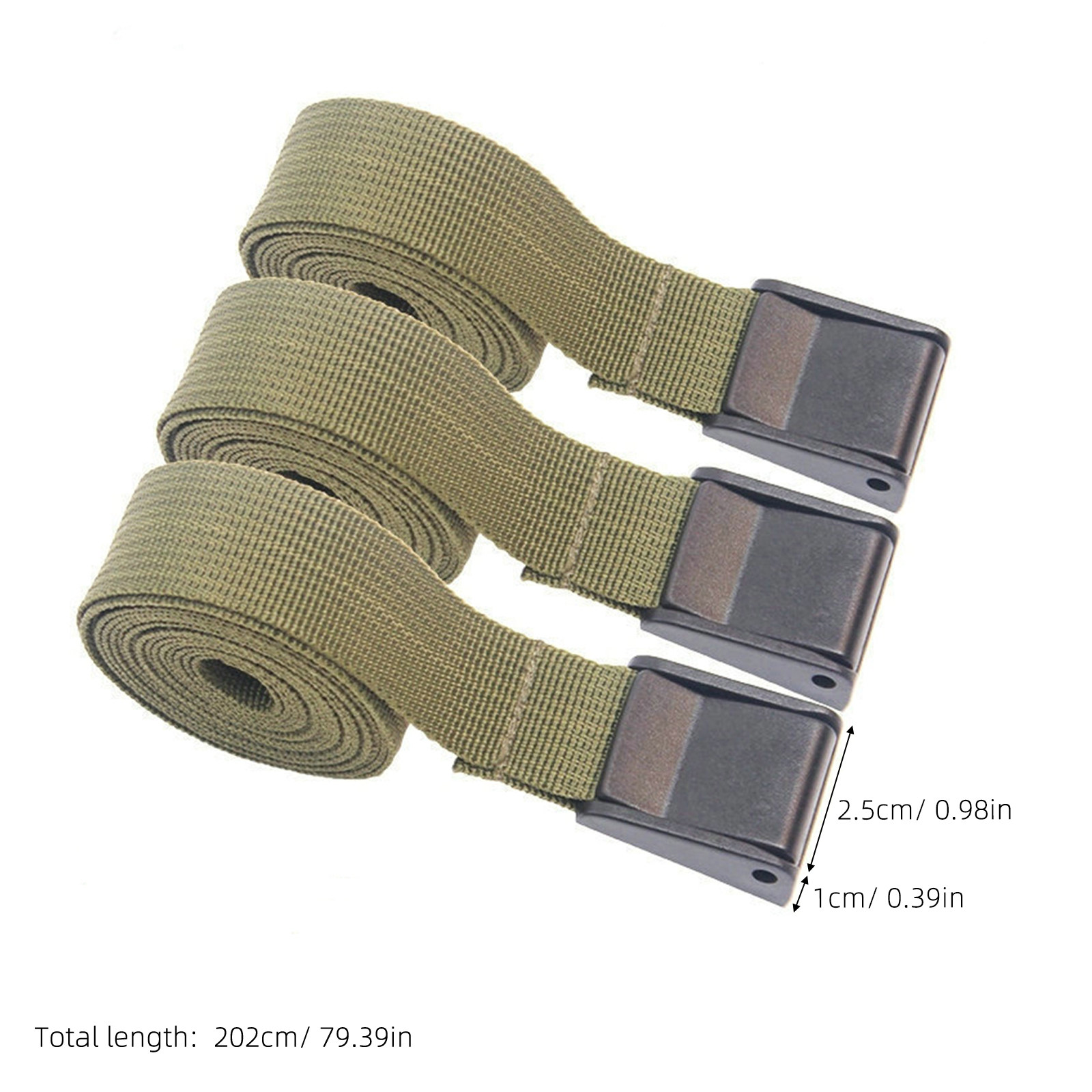3pcs Military Green 25mmx2.1m  - Luggage Strap Belt review and price