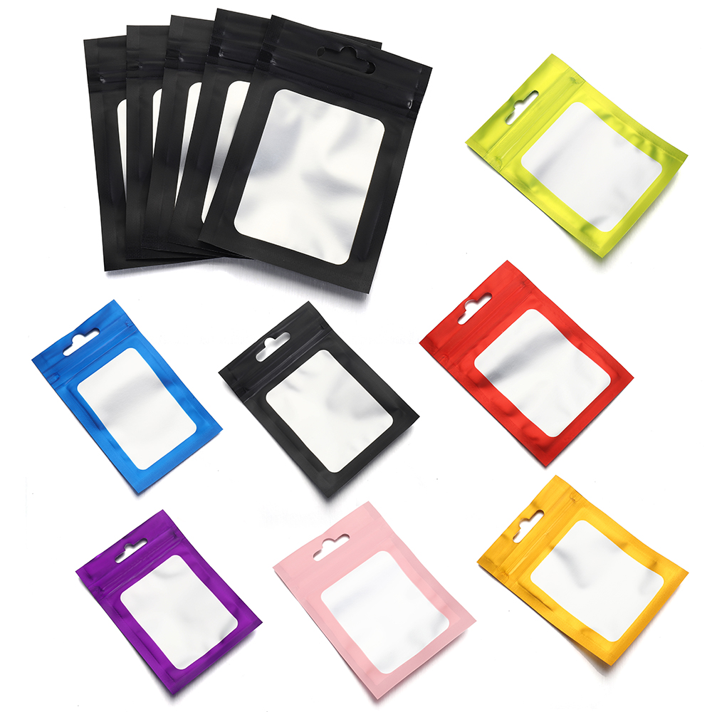 50pcs Black Foil Pouch Reusabl - Reusable Zip Bag review and price