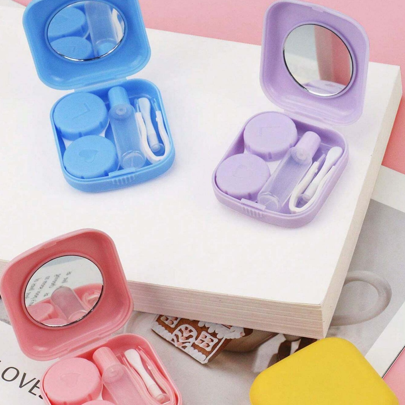 Mini Contact Lenses Case Solid - Travel Accessories Gift Set review and price
