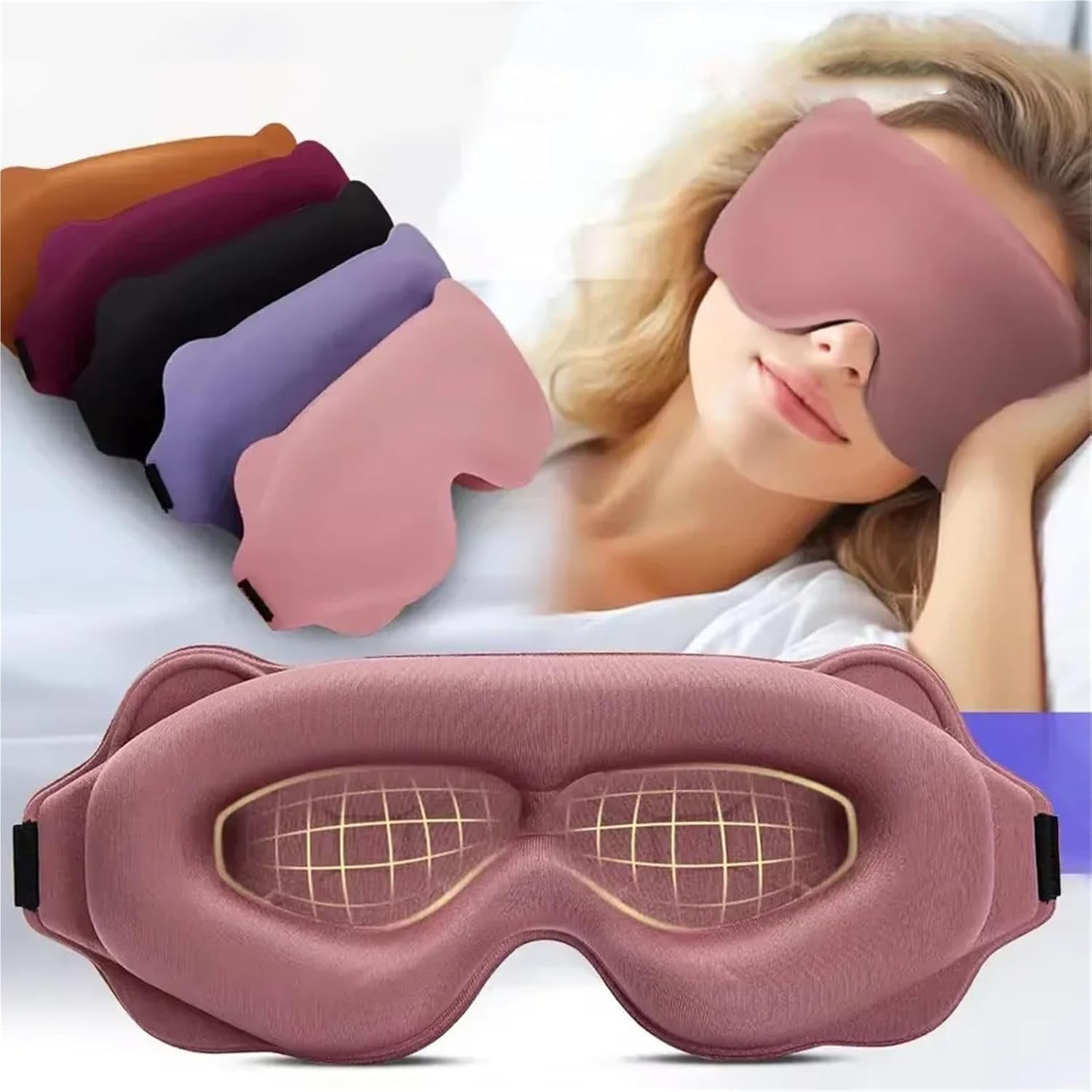 3D Sleeping Mask Block Out Lig - Eye Mask Sleep Travel review and price