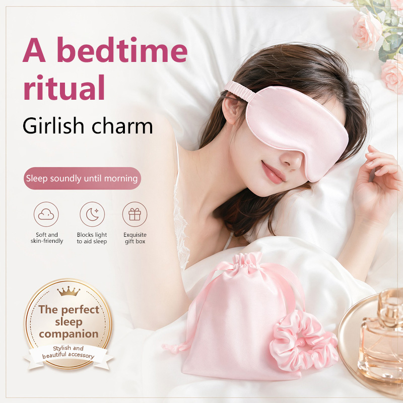 Silk Eye Mask 3Pcs Set Light B - Eye Mask Sleep Travel review and price