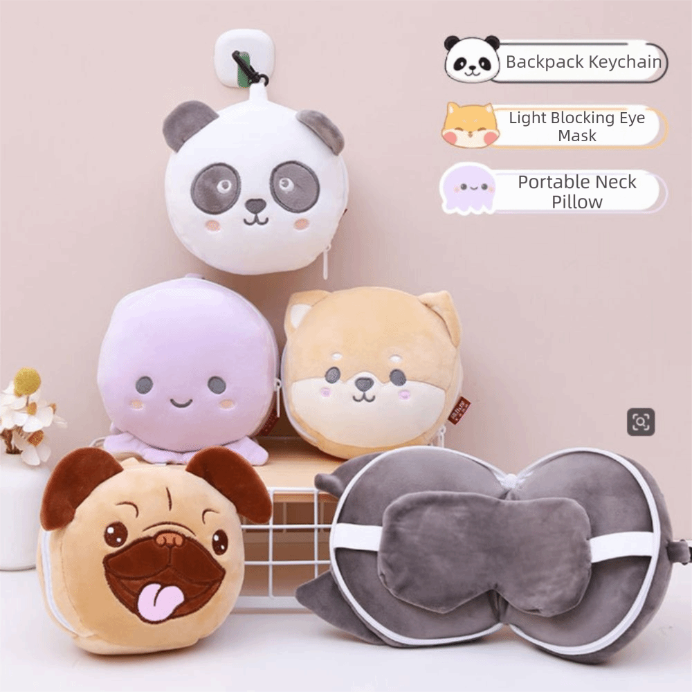 Cute 2 in 1 Neck Pillow Cartoo - Eye Mask Sleep Travel review and price