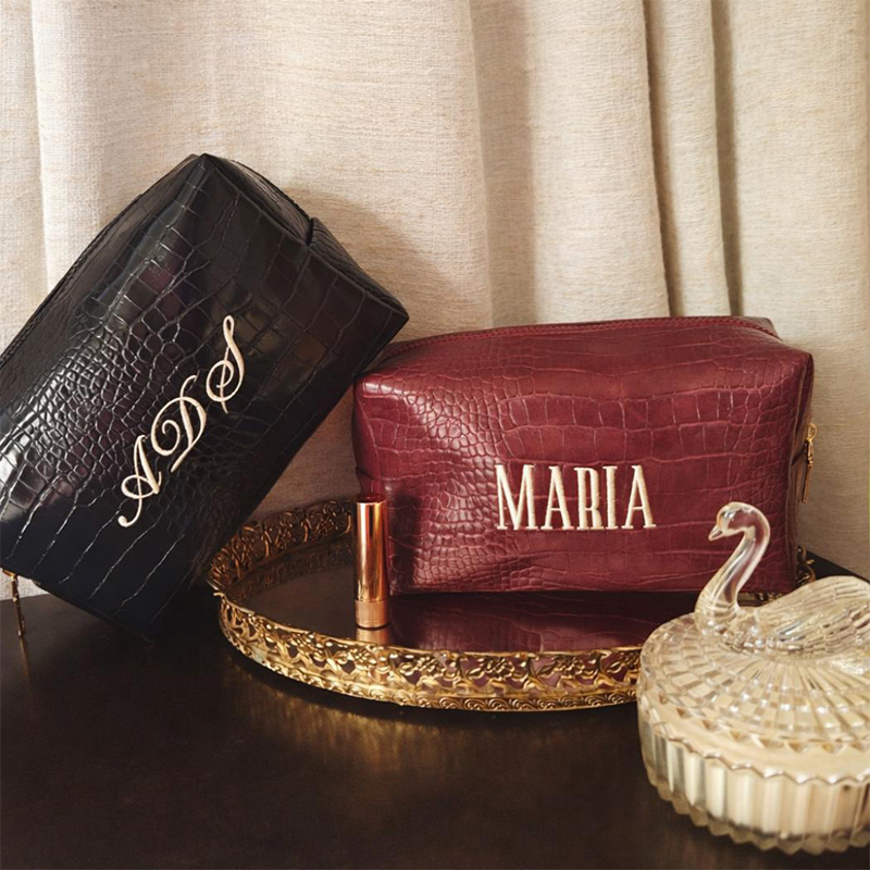 Embroidered Croc Makeup Bag Pe - Travel Accessories Gifts For Her review and price